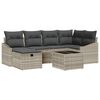 vidaXL Bankstel 7 st Licht Grijs en Grijs poly rattan
