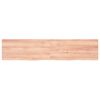 vidaXL Wastafelblad 180x40x(2-4) cm behandeld massief hout lichtbruin