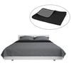 vidaXL Bedsprei dubbelzijdig 170x210 cm quilt grijs en zwart