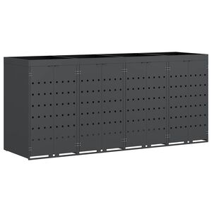 vidaXL Wieltjesbakopslag voor 4 bakken Antraciet 272 x 77,5 x 121,5 cm