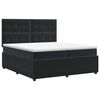 vidaXL Boxspringbed met matras Zwart 200 x 200 cm Fluweel