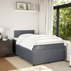 vidaXL Boxspring met matras fluweel donkergrijs 120x200 cm