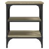 vidaXL Bijzettafels 2 st 40x42x50 cm bewerkt hout sonoma eikenkleurig