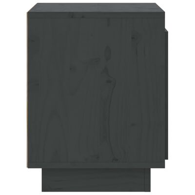 vidaXL Nachtkastjes 2 st 40x30x40 cm massief grenenhout grijs