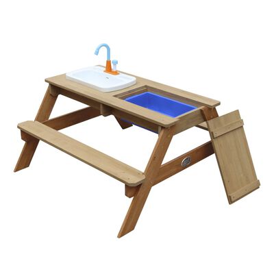 AXI Zand- en waterpicknicktafel Emily met speelkeuken bruin