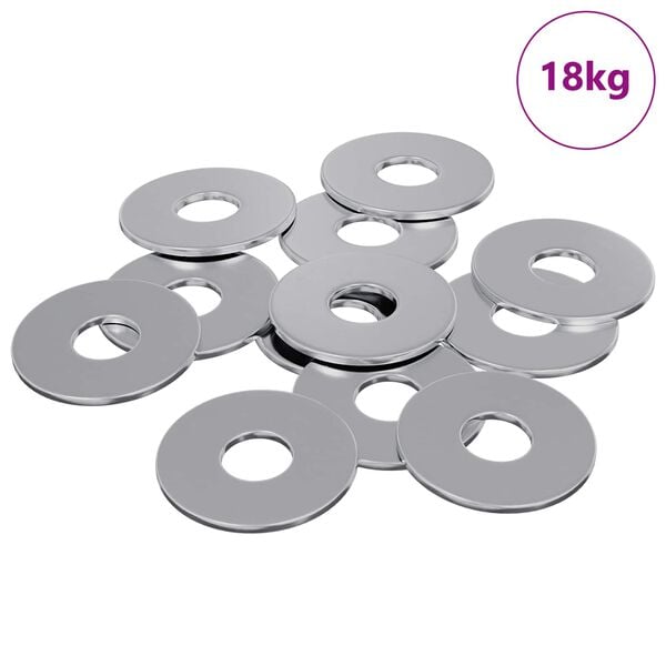 vidaXL Washers 9000 pcs Zilver IJzer