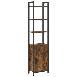 vidaXL Boekenkast Gerookt eiken 40 x 24 x 161 cm Bewerkt hout
