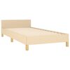vidaXL Bedframe zonder matras 100x200 cm stof cr&egrave;mekleurig
