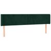 vidaXL Hoofdbord met randen 183x16x78/88 cm fluweel donkergroen