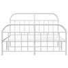 vidaXL Bedframe met hoofd- en voeteneinde metaal wit 150x200 cm