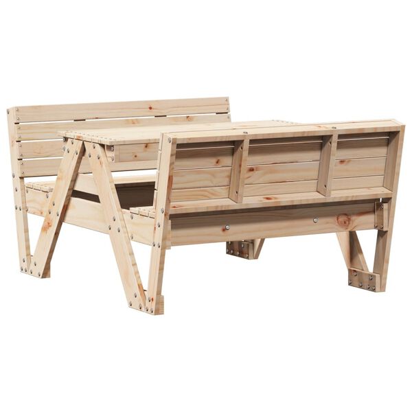 vidaXL Picknicktafel voor kinderen 88x122x58 cm massief grenenhout