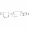 vidaXL Hondenkennel 40 m&sup2; staal zwart