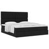 vidaXL Ottoman bed met matras 160x200cm stof zwart