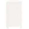 vidaXL Nachtkastje 50x35x61,5 cm massief grenenhout wit