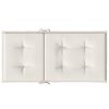 vidaXL Stoelkussens 2 st lage rug 100x50x4 cm stof gemêleerd crème