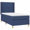 vidaXL Boxspring met matras stof blauw 90x190 cm