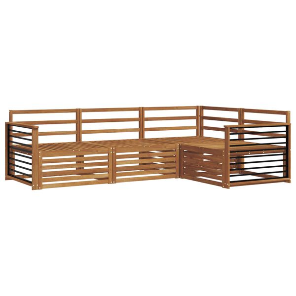 vidaXL Buiten bankenset 4 pcs Naturel Massief Acaciahout