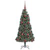 vidaXL Artificial Pre-lit Kerstboom met Ballenset Groen 120 cm PET