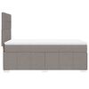vidaXL Boxspring met matras stof taupe 100x200 cm
