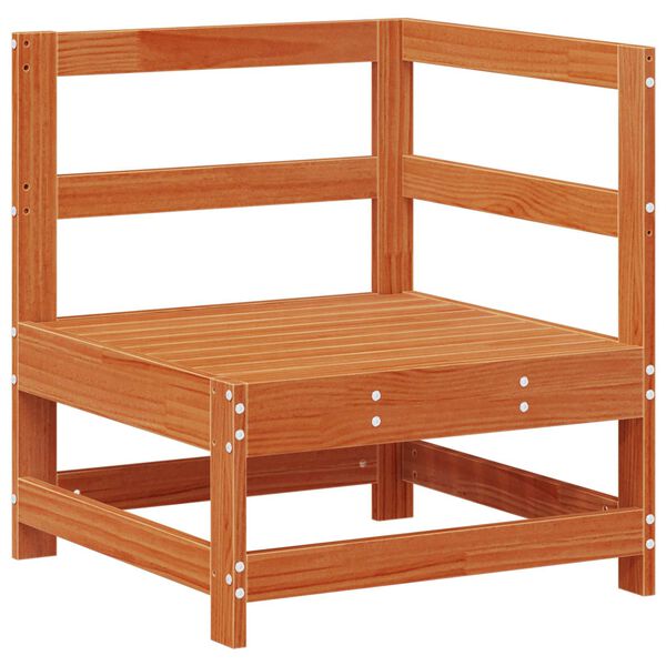 vidaXL Tuin hoekbank Massief grenenhout Wasbruin 62 x 62 x 70,5 cm