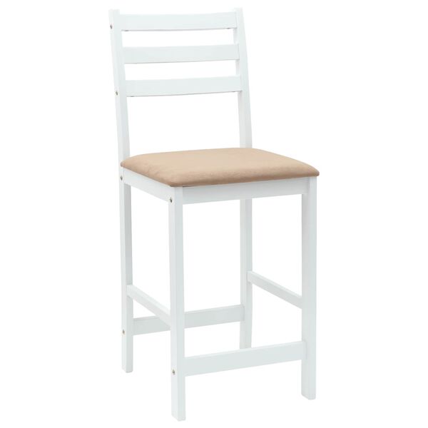 vidaXL Eettafelstoelen 2 pcs Wit 40 x 47,5 x 99,5 cm