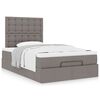 vidaXL Ottoman bed met matras 120x200cm stof taupe