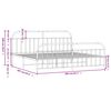 vidaXL Bedframe met hoofd- en voeteneinde metaal zwart 200x200 cm