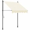 vidaXL Luifel uittrekbaar 200x115 cm stof en staal cr&egrave;mekleurig