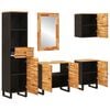 vidaXL Badkamer Sets met lade 5 pcs Naturel Massief Mango Hout