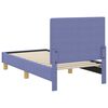 vidaXL Peuterbedframe met hoofdbord Jeans Blauw 70 x 140 cm Stof