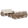 vidaXL Tuinbankenset 7 st Beige en Cr&egrave;me Wit poly rattan