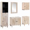 vidaXL Badkamermeubelset met lade met plank 5 pcs Wit Bewerkt hout