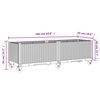 vidaXL Plantenbak met wielen 160x50x54 cm polypropeen wit
