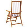 vidaXL Tuinstoelen 2 st massief acaciahout en stof blauw en wit