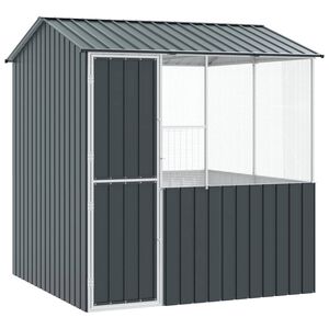 vidaXL Vogelkooi Antraciet 215 x 209 x 230 cm Gegalvaniseerd staal