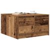 vidaXL Salontafel met lades 70,5x70x40 cm oud hout