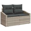 vidaXL Tuin Sofa Set met kussen 6 pcs Lichtgrijs