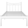vidaXL Bedframe metaal wit 90x200 cm