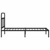 vidaXL Bedframe met hoofdbord metaal zwart 100x190 cm