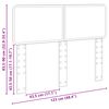 vidaXL Hoofdbord Bruin Eiken 120 cm Bewerkt hout