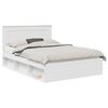 vidaXL Bedframe met hoofdeinde Wit 140 x 200 cm Massief grenenhout