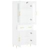vidaXL Hoge kast 69,5x34x180 cm bewerkt hout wit