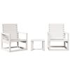 vidaXL 3-delige Loungeset massief grenenhout wit