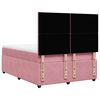 vidaXL Boxspring met matras fluweel roze 140x190 cm