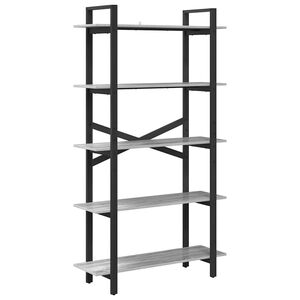 vidaXL Boekenkast Grijs Sonoma 100 x 33,5 x 178 cm Bewerkt hout