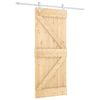 vidaXL Schuifdeur 85 x 210 cm Massief Grenenhout (Niet-Behandeld)
