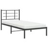 vidaXL Bedframe met hoofdbord metaal zwart 90x190 cm