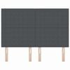 vidaXL Hoofdbord met hoofdeinde Donkergrijs 160 cm Nep Leer