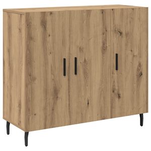 vidaXL Dressoir Artisan Eiken 90 x 34 x 80 cm Bewerkt hout