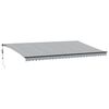 vidaXL Luifel automatisch uittrekbaar LED 600x350 cm antraciet en wit